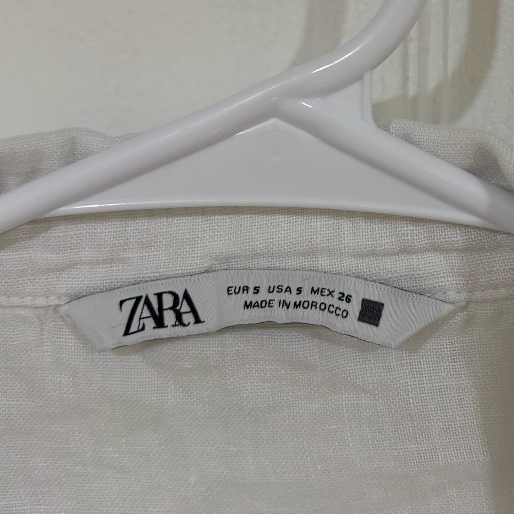 Zara Cream Button-Up Blouse - Picture 5 of 6